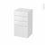 Meuble De Salle De Bains Rangement Bas Bora Blanc 4 Tiroirs L40 X H70 X P37 Cm