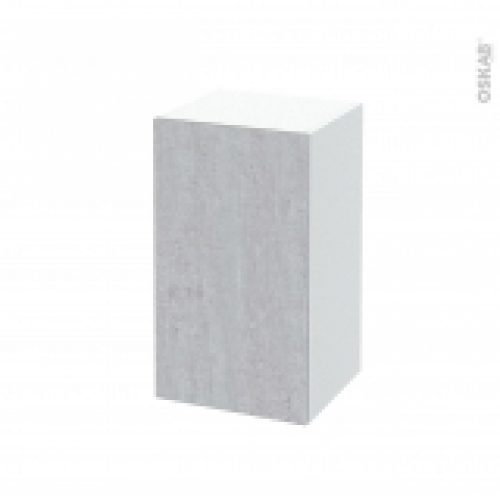 Meuble De Salle De Bains Rangement Bas Hoda Beton 1 Porte L40 X H70 X P37 Cm