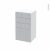 Meuble De Salle De Bains Rangement Bas Hoda Beton 4 Tiroirs L40 X H70 X P37 Cm