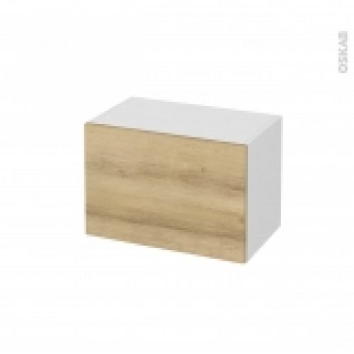 Meuble De Salle De Bains Rangement Bas Hosta Chene Naturel 1 Porte L60 X H41 X P37 Cm