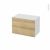 Meuble De Salle De Bains Rangement Bas Hosta Chene Naturel 1 Tiroir L60 X H41 X P37 Cm