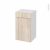 Meuble De Salle De Bains Rangement Bas Ikoro Chene Clair 1 Porte 1 Tiroir L40 X H70 X P37 Cm