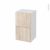 Meuble De Salle De Bains Rangement Bas Ikoro Chene Clair 2 Tiroirs L40 X H70 X P37 Cm