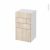 Meuble De Salle De Bains Rangement Bas Ikoro Chene Clair 4 Tiroirs L40 X H70 X P37 Cm