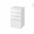 Meuble De Salle De Bains Rangement Bas Ipoma Blanc Brillant 4 Tiroirs L40 X H70 X P37 Cm