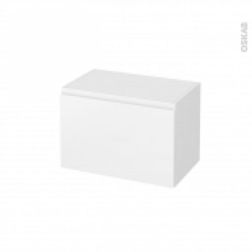 Meuble De Salle De Bains Rangement Bas Ipoma Blanc Mat 1 Porte L60 X H41 X P37 Cm