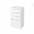 Meuble De Salle De Bains Rangement Bas Ipoma Blanc Mat 4 Tiroirs L40 X H70 X P37 Cm