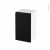 Meuble De Salle De Bains Rangement Bas Ipoma Noir Mat 1 Porte L40 X H70 X P37 Cm