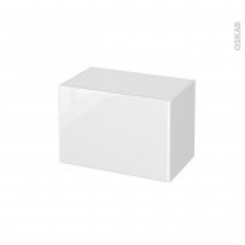 Meuble De Salle De Bains Rangement Bas Iris Blanc 1 Tiroir L60 X H41 X P37 Cm