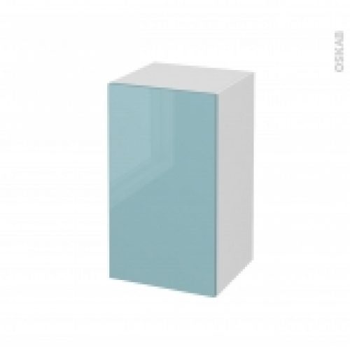 Meuble De Salle De Bains Rangement Bas Keria Bleu 1 Porte L40 X H70 X P37 Cm