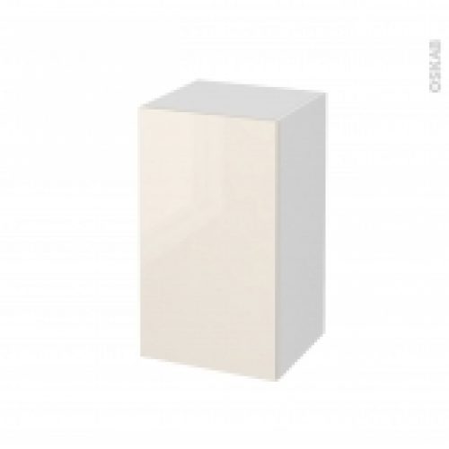 Meuble De Salle De Bains Rangement Bas Keria Ivoire 1 Porte L40 X H70 X P37 Cm
