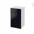 Meuble De Salle De Bains Rangement Bas Keria Noir 1 Porte 1 Tiroir L40 X H70 X P37 Cm