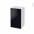 Meuble De Salle De Bains Rangement Bas Keria Noir 1 Porte L40 X H70 X P37 Cm