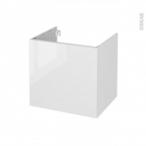 Meuble De Salle De Bains Sous Vasque Bora Blanc 1 Porte Cotes Decors L60 X H57 X P50 Cm