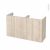 Meuble De Salle De Bains Sous Vasque Double Ikoro Chene Clair 4 Portes Cotes Decors L120 X H70 X P40 Cm