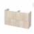 Meuble De Salle De Bains Sous Vasque Double Ikoro Chene Clair 4 Tiroirs Cotes Decors L120 X H70 X P40 Cm