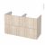 Meuble De Salle De Bains Sous Vasque Double Ikoro Chene Clair 4 Tiroirs Cotes Decors L120 X H70 X P50 Cm