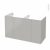 Meuble De Salle De Bains Sous Vasque Double Ivia Gris 4 Portes Cotes Decors L120 X H70 X P50 Cm