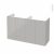 Meuble De Salle De Bains Sous Vasque Double Ivia Gris 4 Portes Cotes Decors L120 X H70 X P40 Cm