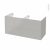 Meuble De Salle De Bains Sous Vasque Double Ivia Gris 4 Tiroirs Cotes Decors L120 X H57 X P50 Cm