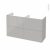 Meuble De Salle De Bains Sous Vasque Double Ivia Gris 4 Tiroirs Cotes Decors L120 X H70 X P40 Cm