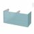 Meuble De Salle De Bains Sous Vasque Double Keria Bleu 4 Tiroirs Cotes Decors L120 X H57 X P50 Cm