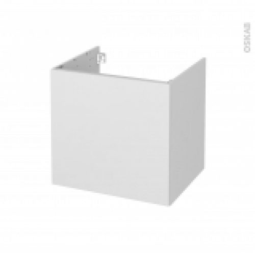Meuble De Salle De Bains Sous Vasque Ginko Blanc 1 Porte Cotes Decors L60 X H57 X P50 Cm