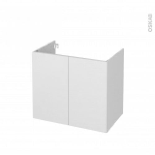 Meuble De Salle De Bains Sous Vasque Ginko Blanc 2 Portes Cotes Decors L80 X H70 X P50 Cm