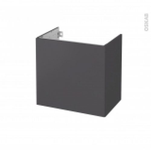 Meuble De Salle De Bains Sous Vasque Ginko Gris 1 Porte Cotes Decors L60 X H57 X P40 Cm