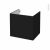 Meuble De Salle De Bains Sous Vasque Ginko Noir 1 Porte Cotes Decors L60 X H57 X P50 Cm