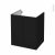 Meuble De Salle De Bains Sous Vasque Ginko Noir 2 Portes Cotes Decors L60 X H70 X P50 Cm