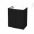 Meuble De Salle De Bains Sous Vasque Ginko Noir 2 Portes Cotes Decors L60 X H70 X P40 Cm