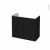 Meuble De Salle De Bains Sous Vasque Ginko Noir 2 Portes Cotes Decors L80 X H70 X P40 Cm