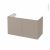 Meuble De Salle De Bains Sous Vasque Ginko Taupe 2 Portes Cotes Decors L100 X H57 X P50 Cm