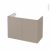 Meuble De Salle De Bains Sous Vasque Ginko Taupe 2 Portes Cotes Decors L100 X H70 X P50 Cm