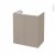 Meuble De Salle De Bains Sous Vasque Ginko Taupe 2 Portes Cotes Decors L60 X H70 X P40 Cm