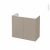 Meuble De Salle De Bains Sous Vasque Ginko Taupe 2 Portes Cotes Decors L80 X H70 X P40 Cm