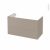 Meuble De Salle De Bains Sous Vasque Ginko Taupe 2 Tiroirs Cotes Decors L100 X H57 X P50 Cm