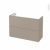 Meuble De Salle De Bains Sous Vasque Ginko Taupe 2 Tiroirs Cotes Decors L100 X H70 X P40 Cm