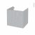 Meuble De Salle De Bains Sous Vasque Hoda Beton 1 Porte Cotes Decors L60 X H57 X P50 Cm