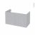 Meuble De Salle De Bains Sous Vasque Hoda Beton 2 Portes Cotes Decors L100 X H57 X P50 Cm