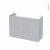 Meuble De Salle De Bains Sous Vasque Hoda Beton 2 Portes Cotes Decors L100 X H70 X P40 Cm