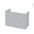 Meuble De Salle De Bains Sous Vasque Hoda Beton 2 Portes Cotes Decors L100 X H70 X P50 Cm