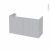 Meuble De Salle De Bains Sous Vasque Hoda Beton 2 Portes Cotes Decors L100 X H57 X P40 Cm