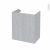 Meuble De Salle De Bains Sous Vasque Hoda Beton 2 Portes Cotes Decors L60 X H70 X P40 Cm