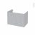 Meuble De Salle De Bains Sous Vasque Hoda Beton 2 Portes Cotes Decors L80 X H57 X P50 Cm