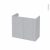 Meuble De Salle De Bains Sous Vasque Hoda Beton 2 Portes Cotes Decors L80 X H70 X P40 Cm