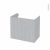 Meuble De Salle De Bains Sous Vasque Hoda Beton 2 Portes Cotes Decors L80 X H70 X P50 Cm