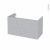 Meuble De Salle De Bains Sous Vasque Hoda Beton 2 Tiroirs Cotes Decors L100 X H57 X P50 Cm