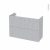 Meuble De Salle De Bains Sous Vasque Hoda Beton 2 Tiroirs Cotes Decors L100 X H70 X P40 Cm